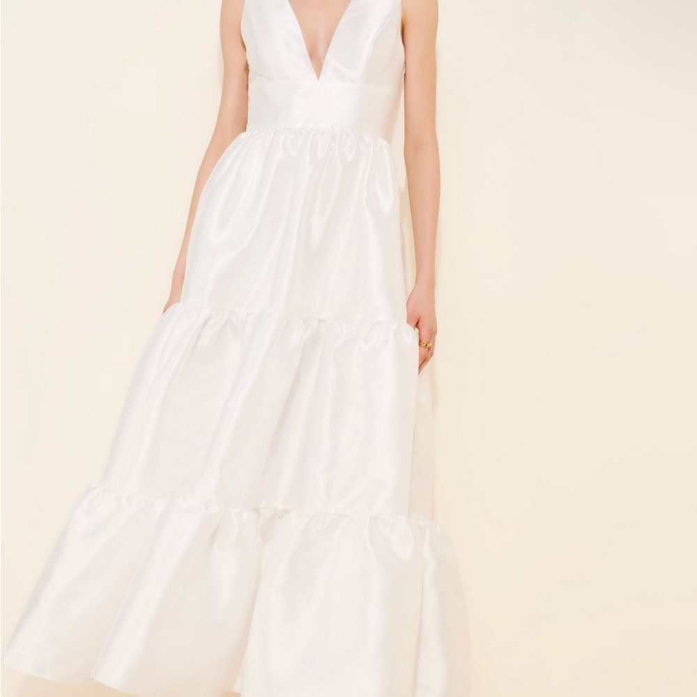 Hutch White V-Neck Maxi Dress